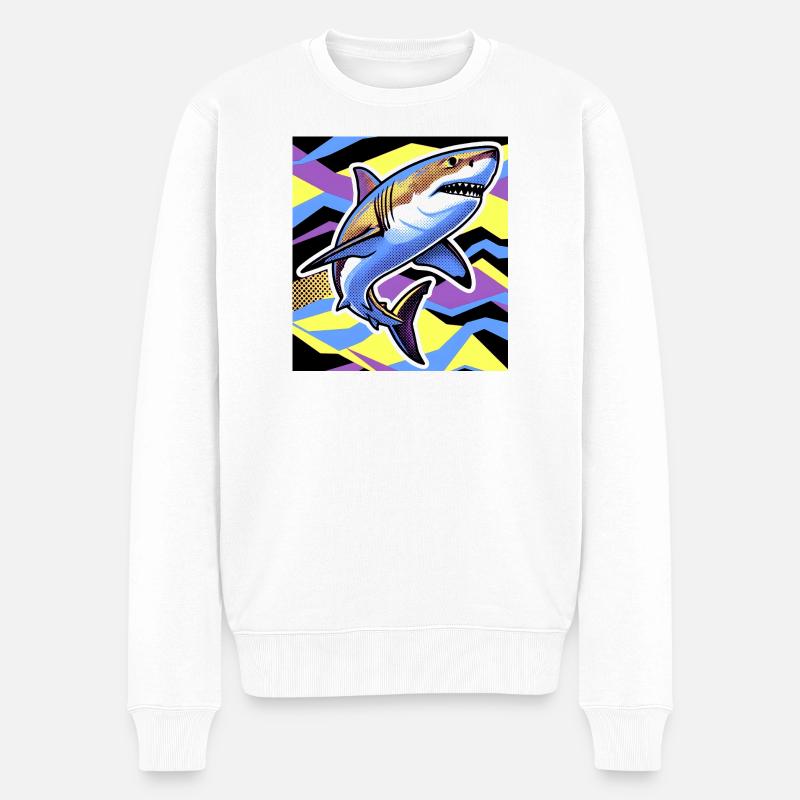 Requin - Pull Premium bio Homme - blanc