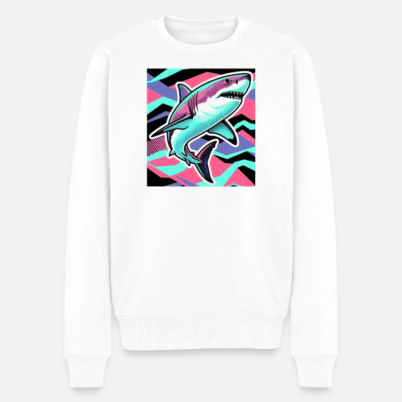 Requin - Pull Premium bio Homme - blanc