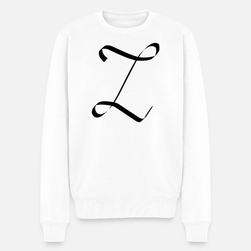 Lettre Z - Pull Premium bio Homme - blanc