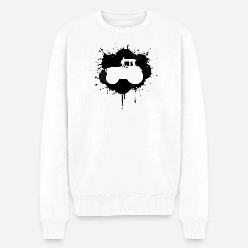 Traktor - Männer Premium Bio Pullover - Weiß