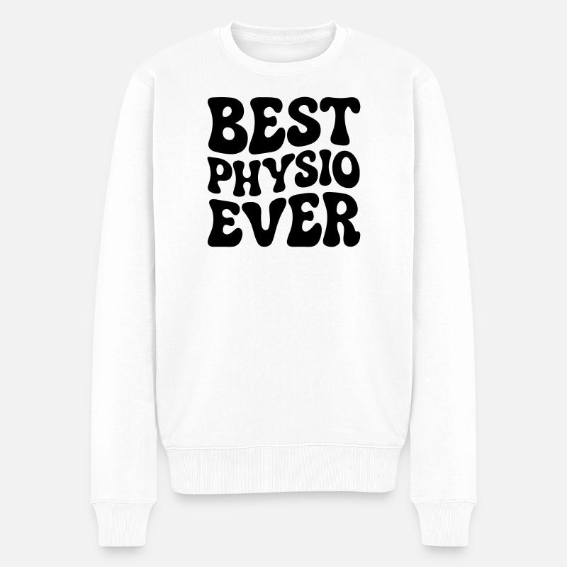 Bester Physiotherapeut - Männer Premium Bio Pullover - Weiß