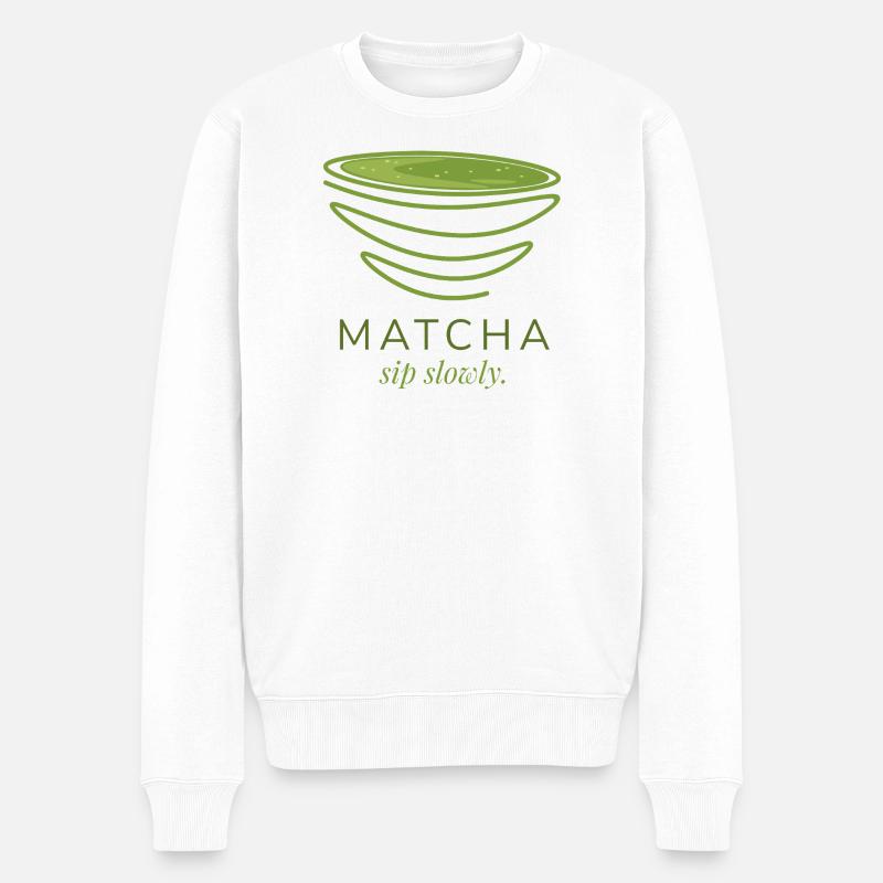 Le Matcha - Pull Premium bio Homme - blanc
