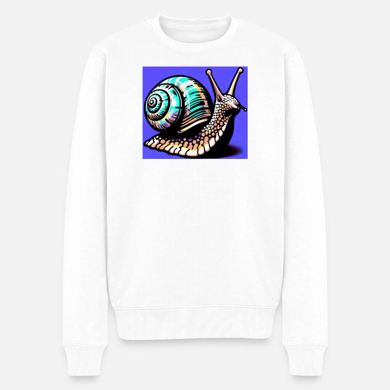 Escargot - Pull Premium bio Homme - blanc