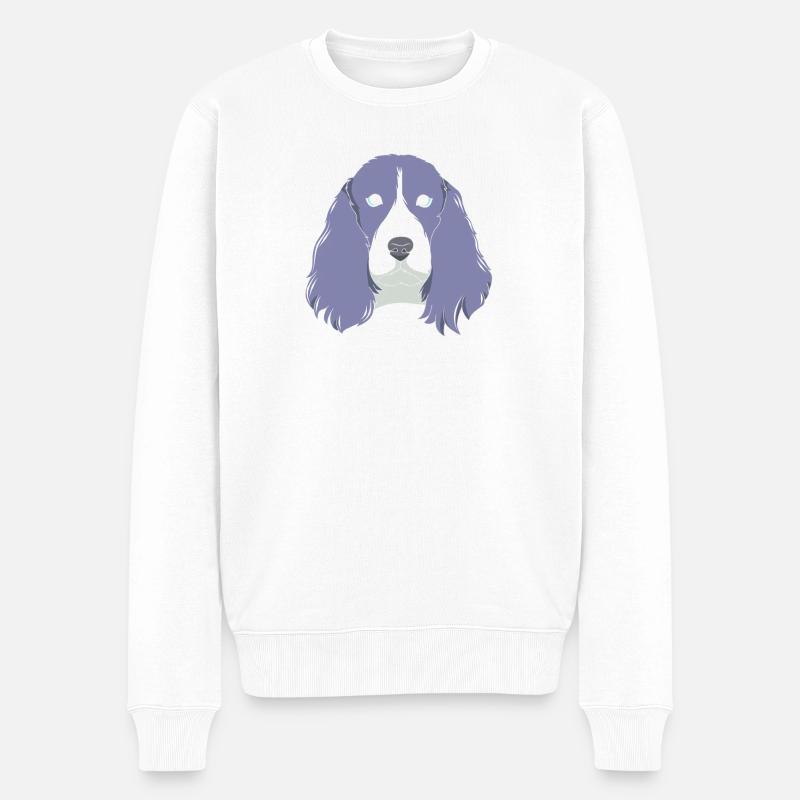 Springer Spaniel - Männer Premium Bio Pullover - Weiß