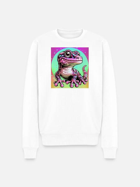 Gecko - Men's Premium Organic Jumper - white