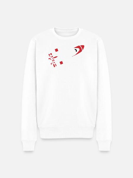 Abstract Rocket Silhouette - Men's Premium Organic Jumper - white