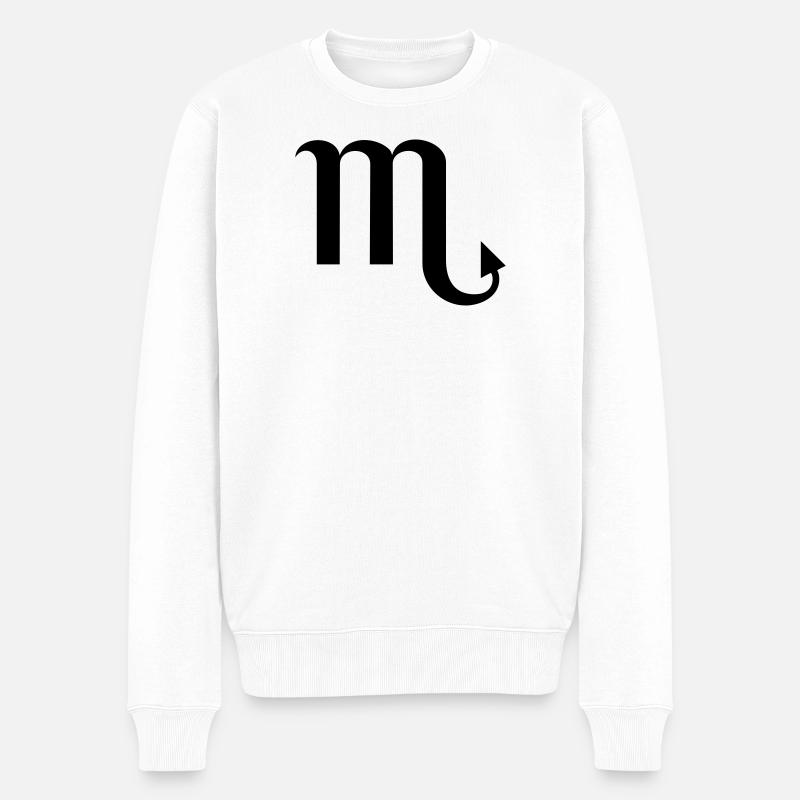 Sternzeichen Skorpion - Männer Premium Bio Pullover - Weiß