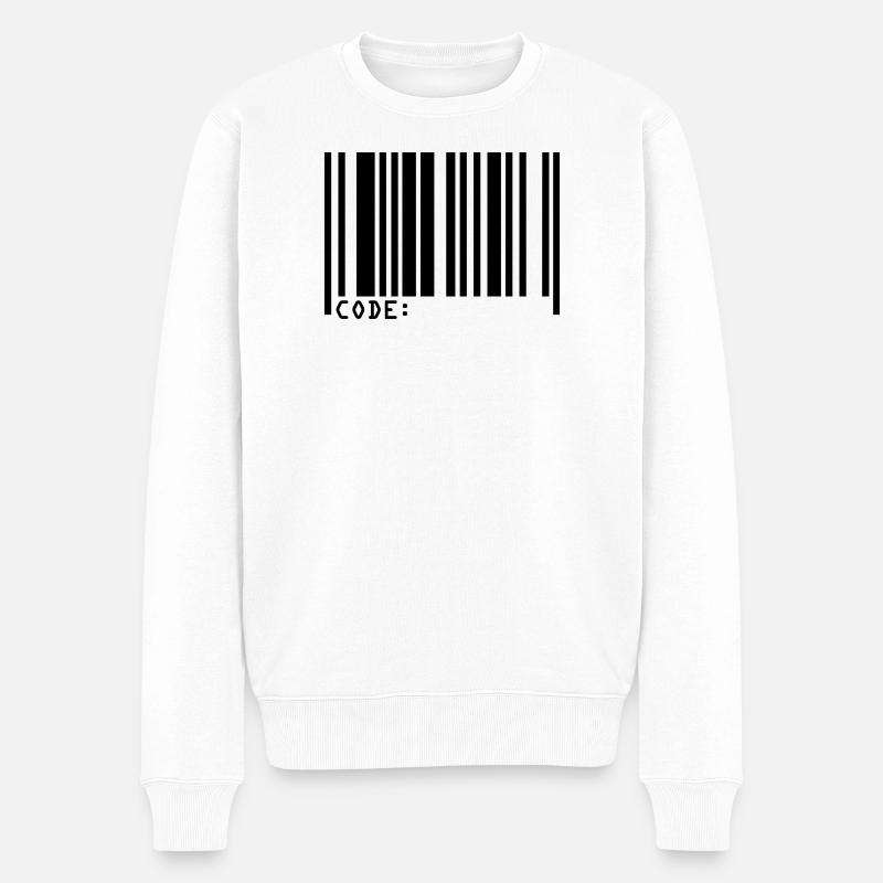 barcode - Pull Premium bio Homme - blanc