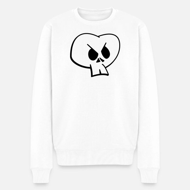 Skull II - Pull Premium bio Homme - blanc
