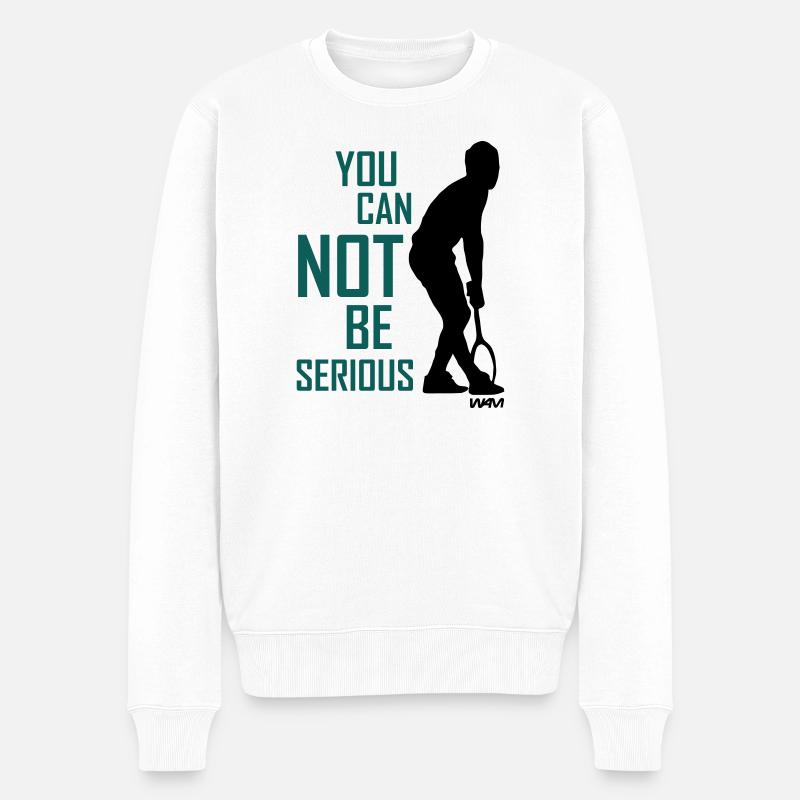 You cant be serious McEnroe  - Pull Premium bio Homme - blanc