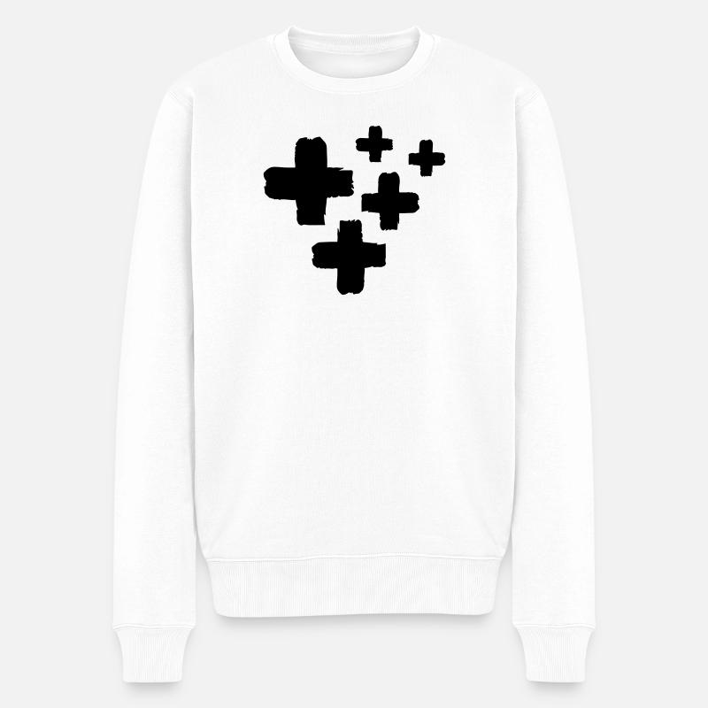 crosses - Pull Premium bio Homme - blanc