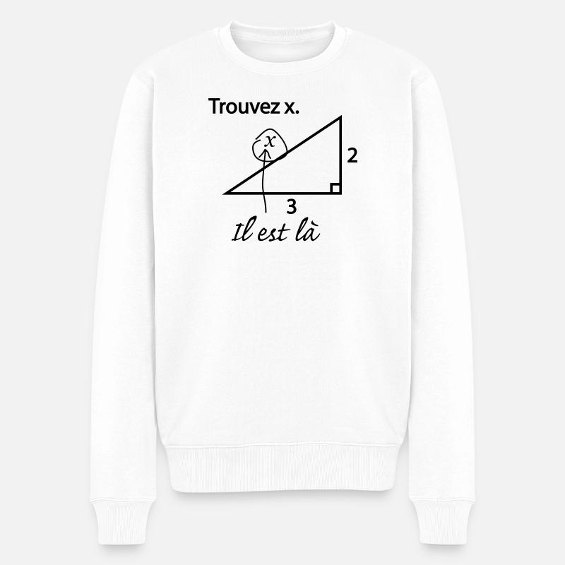 Trouver x - Pull Premium bio Homme - blanc