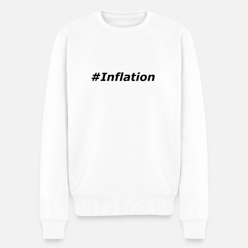 Inflation - Männer Premium Bio Pullover - Weiß