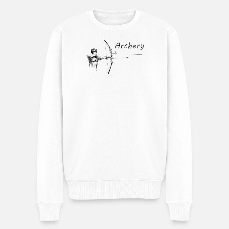 Archery - Männer Premium Bio Pullover - Weiß