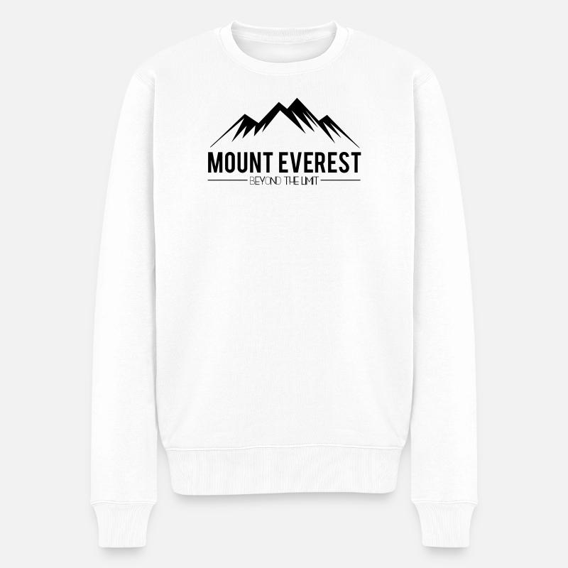Mount Everest jenseits der Grenzen - Männer Premium Bio Pullover - Weiß