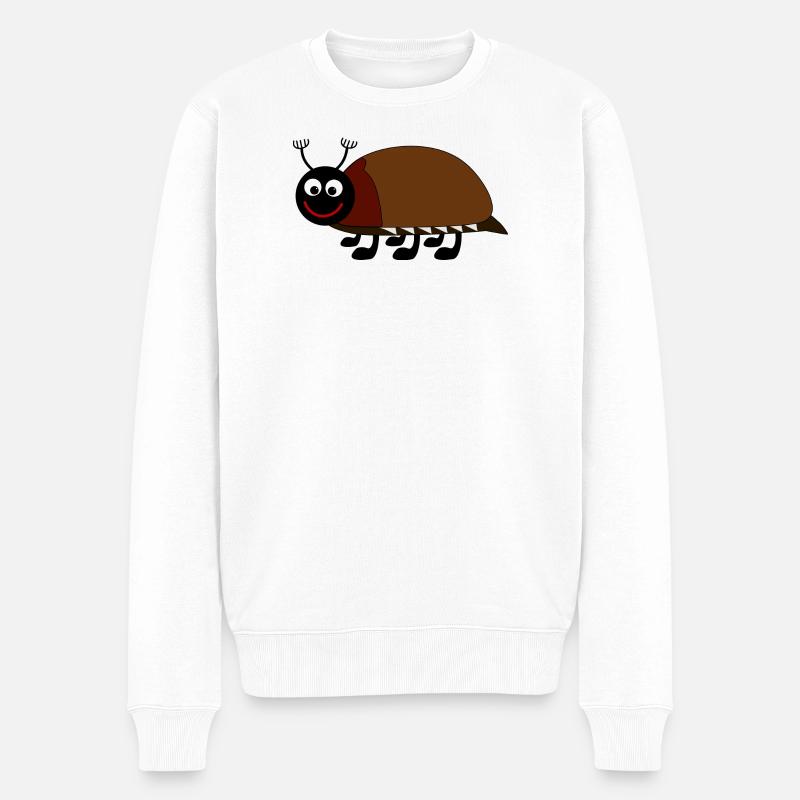 Verspielte Käferillustration für Kinder - Männer Premium Bio Pullover - Weiß