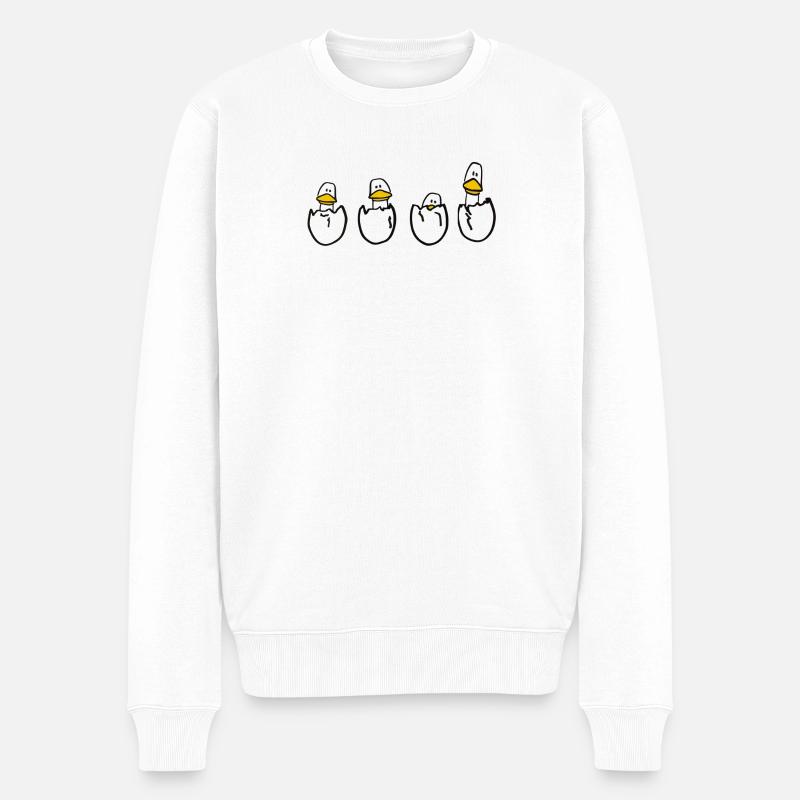 Enten aus Ei - Männer Premium Bio Pullover - Weiß