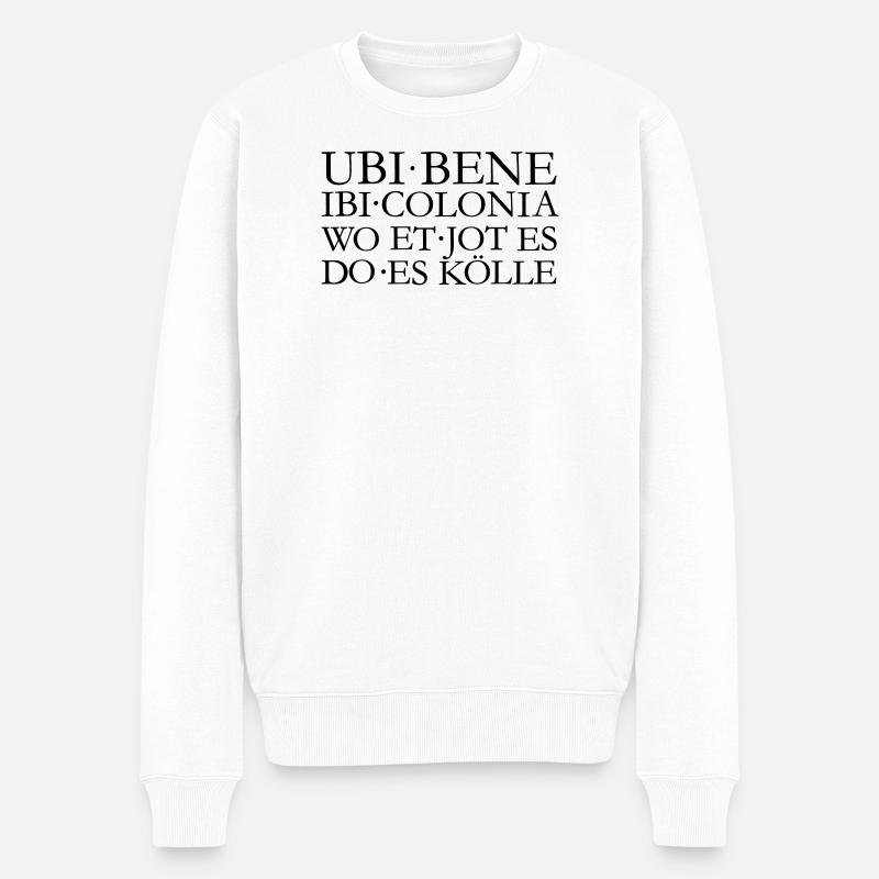 UBI BENE IBI COLONIA Kölsch Köln Design - Männer Premium Bio Pullover - Weiß