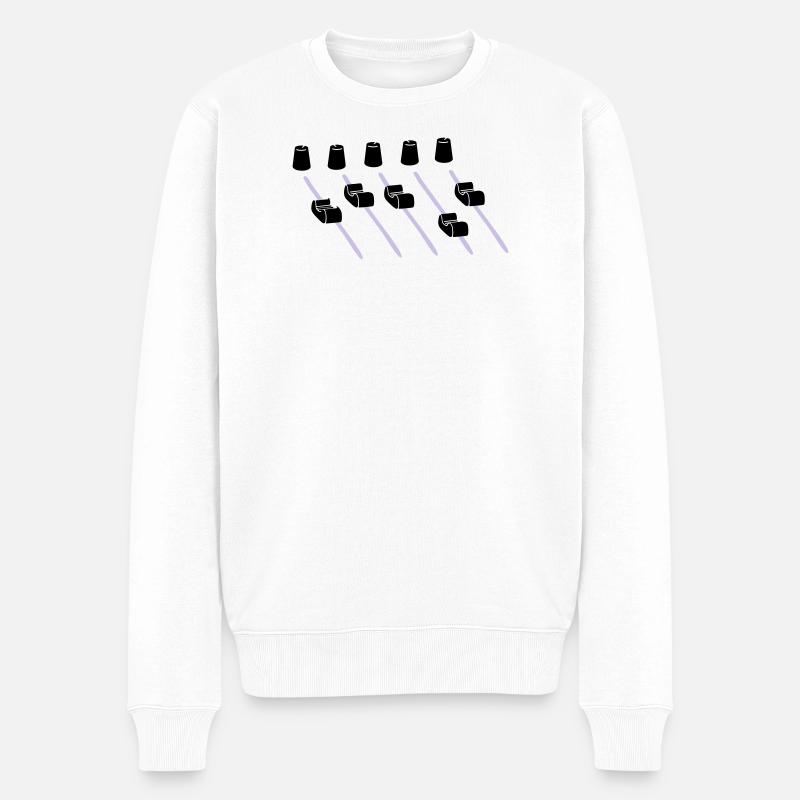 music mixer - Männer Premium Bio Pullover - Weiß