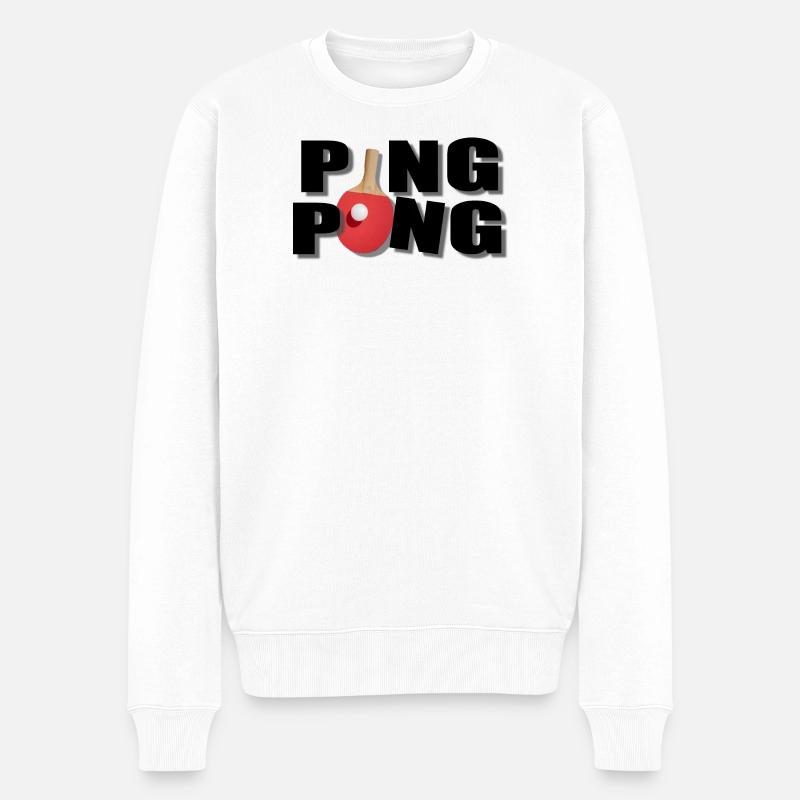 Ping pong - Pull Premium bio Homme - blanc