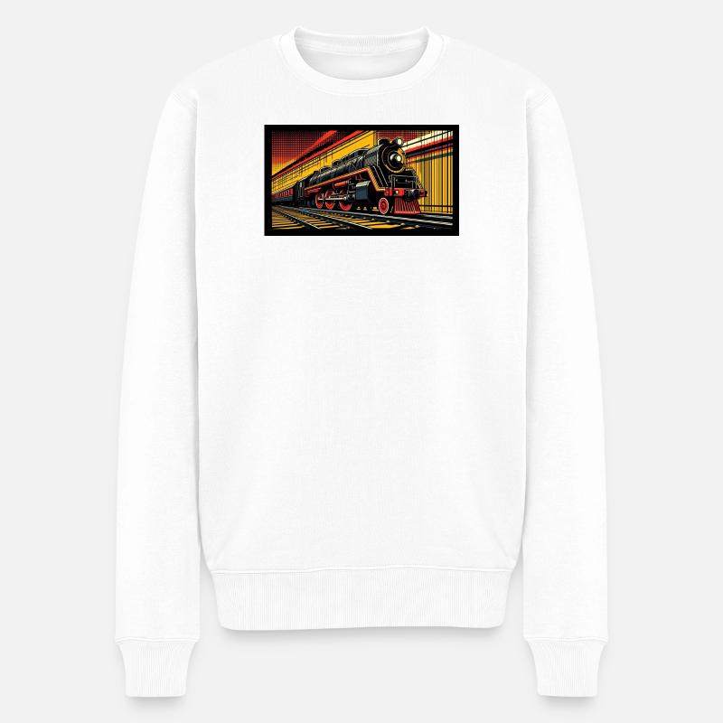 Train 1 1 - Pull Premium bio Homme - blanc
