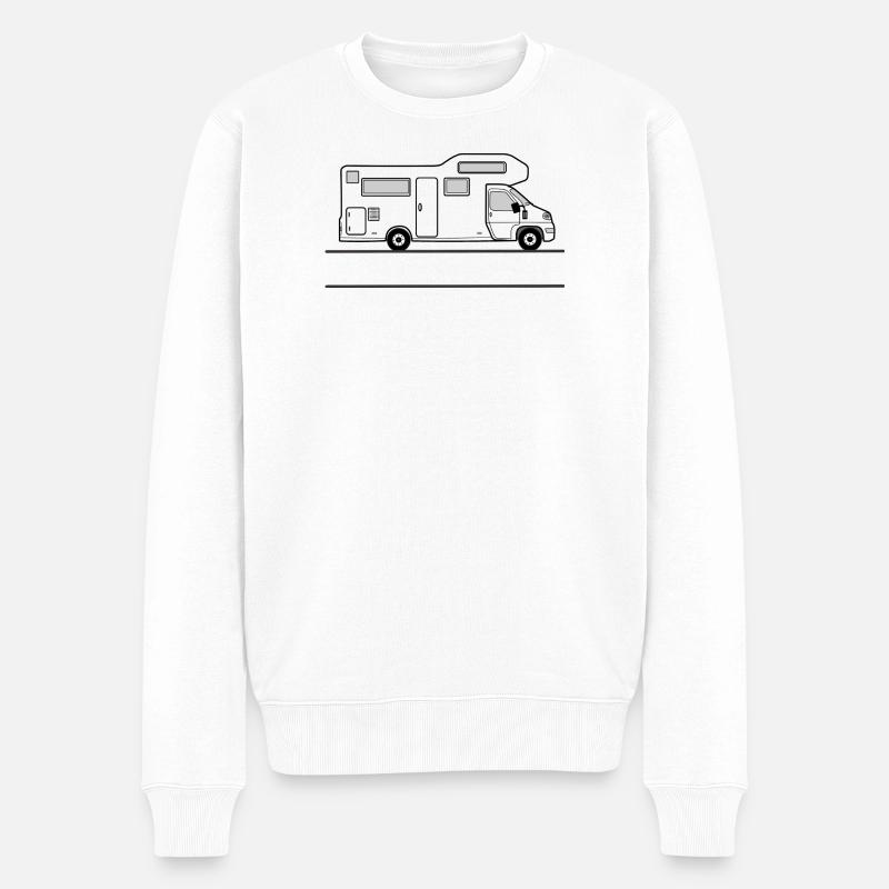 Camper-Banner - Männer Premium Bio Pullover - Weiß