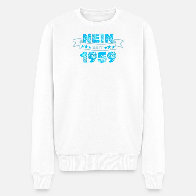 Dagegen 1959 - Männer Premium Bio Pullover - Weiß