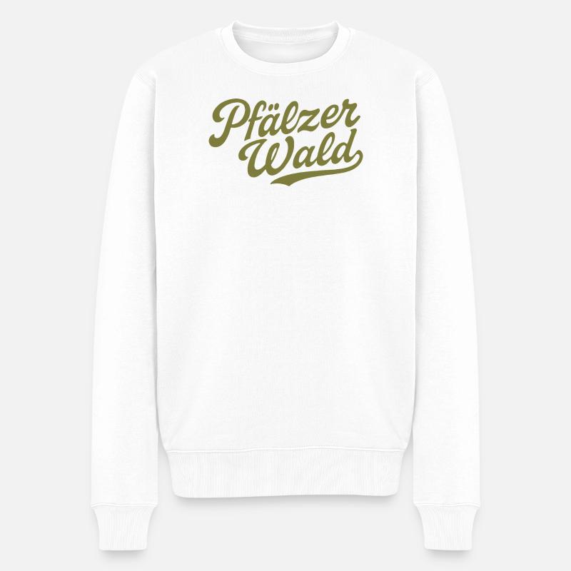 Pfälzer Wald - Männer Premium Bio Pullover - Weiß
