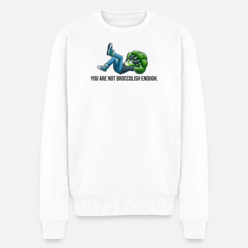 Vous n’êtes pas assez brocolique - Pull Premium bio Homme - blanc