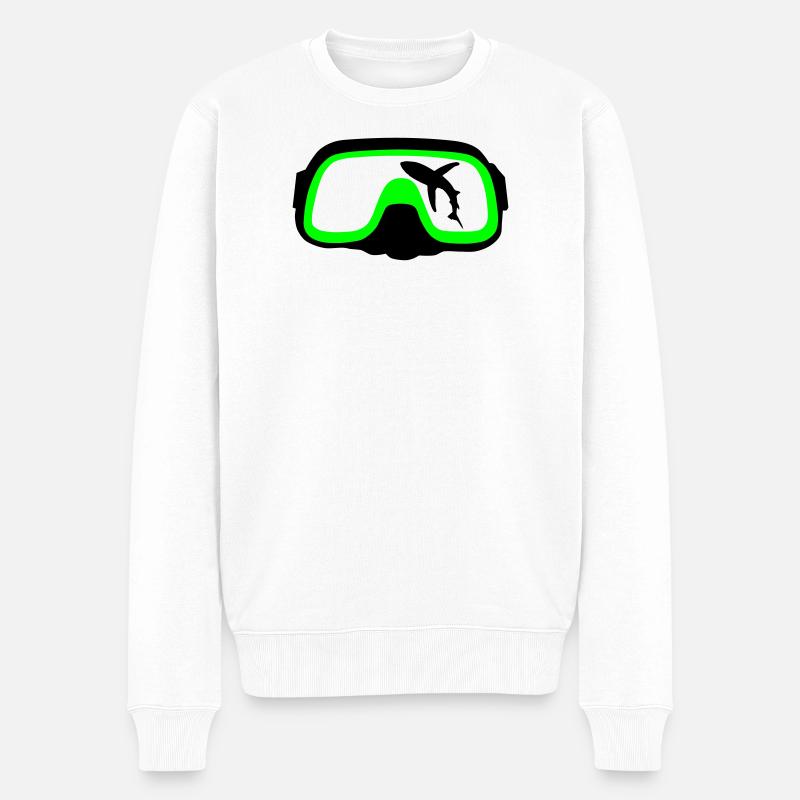 Lunettes de plongée - Pull Premium bio Homme - blanc
