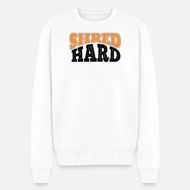 Shred Hard Snowboard Style - Pull Premium bio Homme - blanc