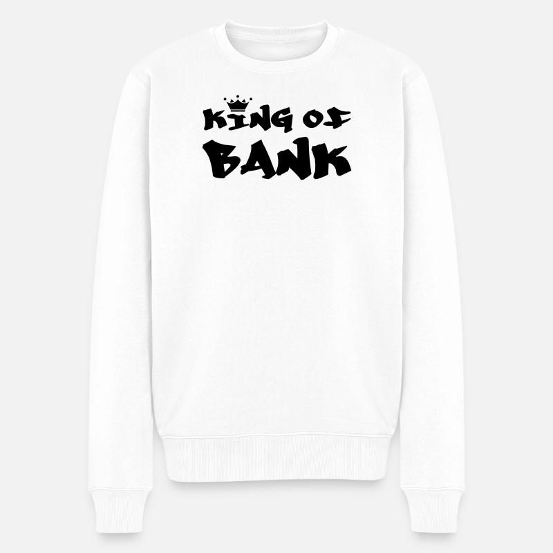 Le roi de la banque - Pull Premium bio Homme - blanc