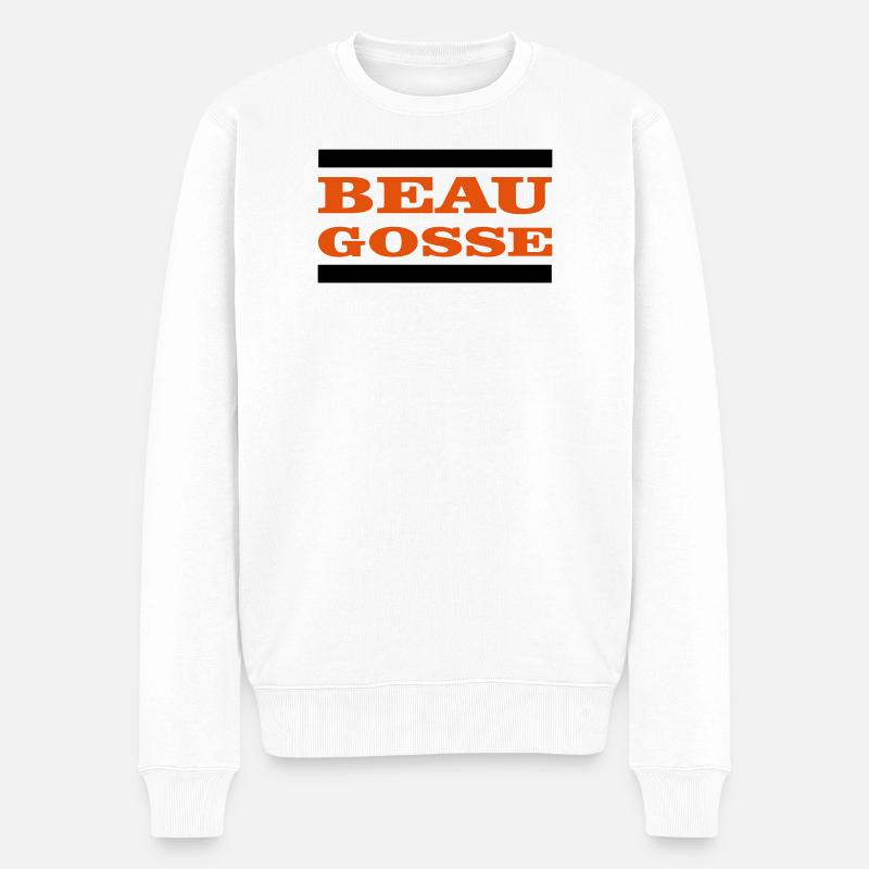 Stattlich - Männer Premium Bio Pullover - Weiß