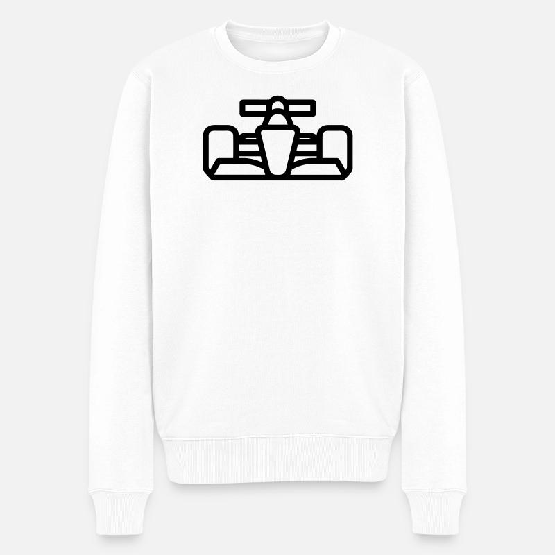 Rennwagen - Männer Premium Bio Pullover - Weiß