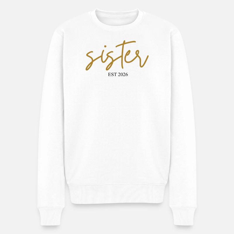 sister est 2026 - Männer Premium Bio Pullover - Weiß