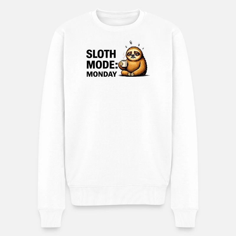 Mode paresse lundi - Pull Premium bio Homme - blanc