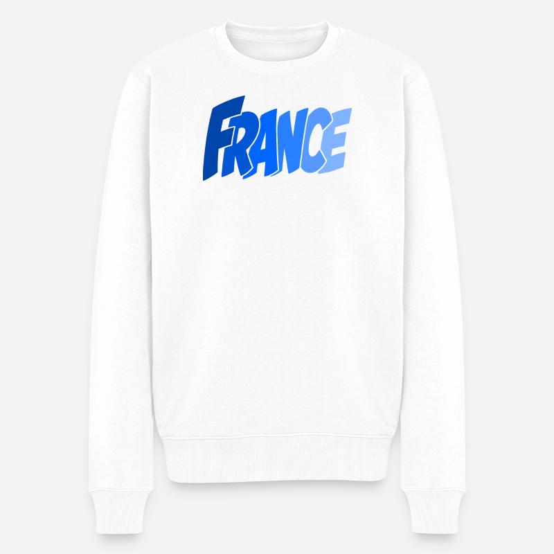 Lettrage rétro français - Pull Premium bio Homme - blanc