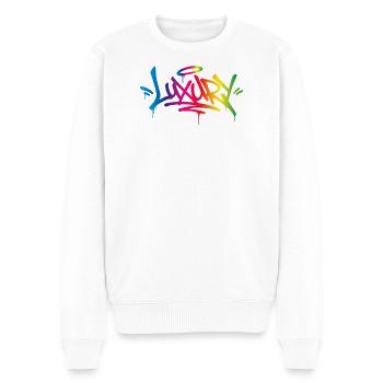 Luxury Rainbow Graffiti Streetart  - Männer Premium Bio Pullover - Weiß - Vorne - Thijin (182cm)