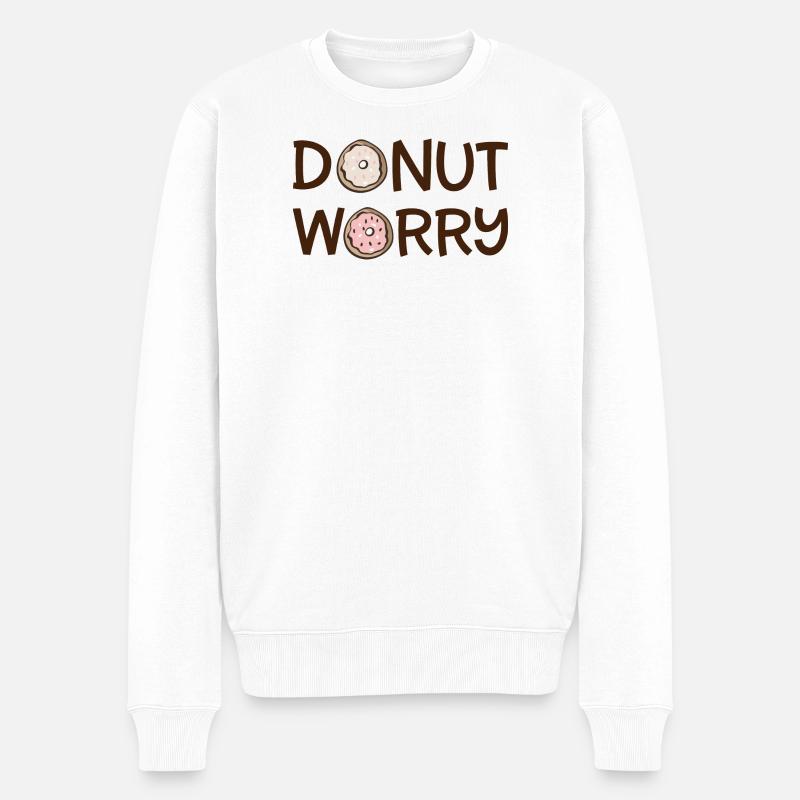 Donut worry - Pull Premium bio Homme - blanc