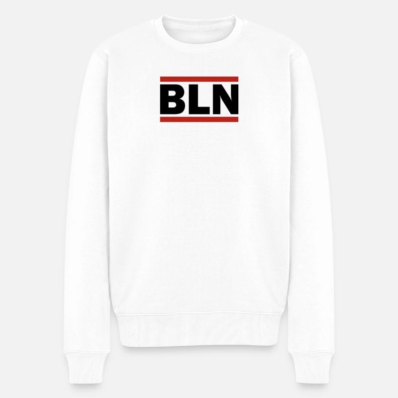 "BLN" Berlin - Pull Premium bio Homme - blanc