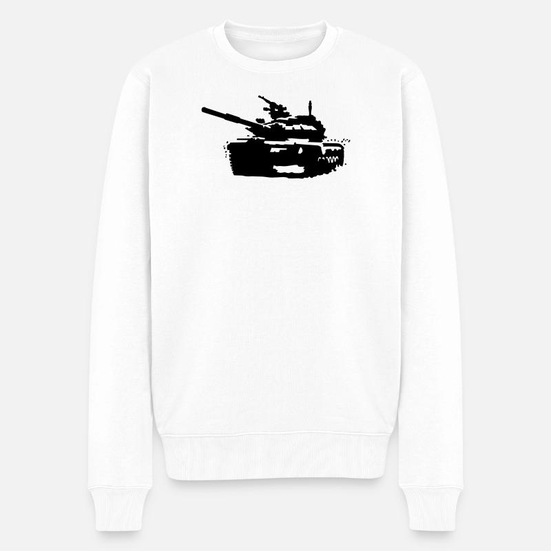 Panzer T-90 - Männer Premium Bio Pullover - Weiß