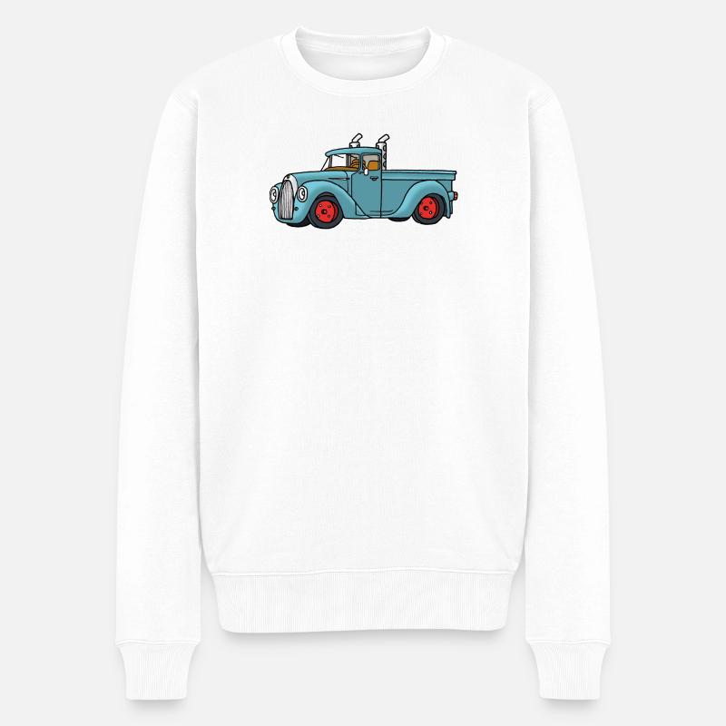 Pick Up - Männer Premium Bio Pullover - Weiß