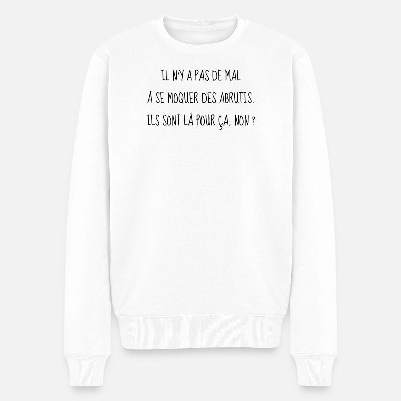 Cinéma / Citation / Série télé / Geek - Pull Premium bio Homme - blanc