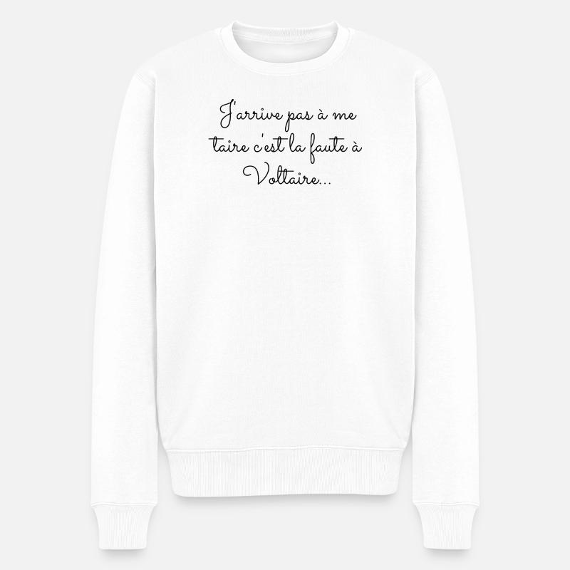 T Shirt La faute à Voltaire - Pull Premium bio Homme - blanc