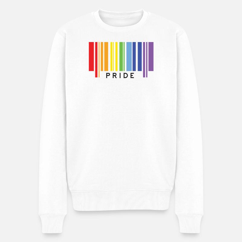LGBTQ+ Stolz - Männer Premium Bio Pullover - Weiß