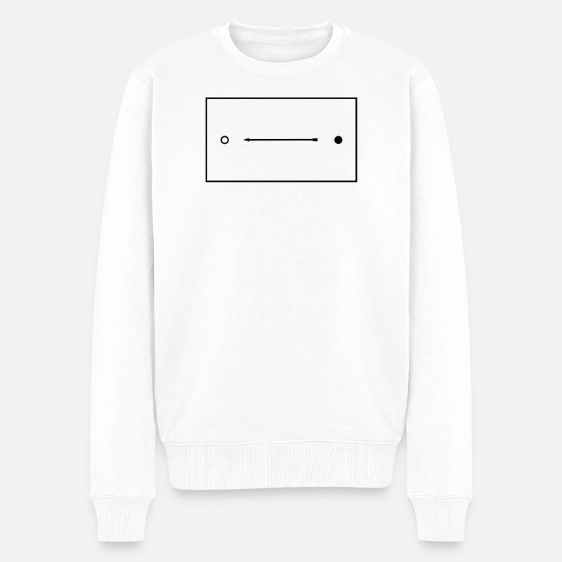 flèche ellip - Pull Premium bio Homme - blanc