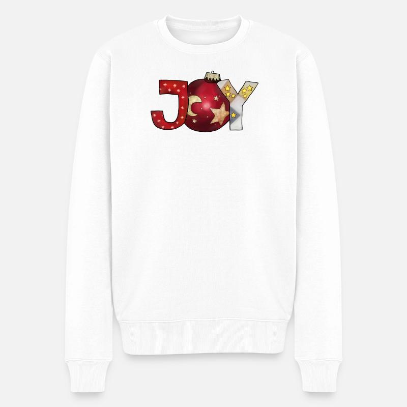 Joy - Männer Premium Bio Pullover - Weiß