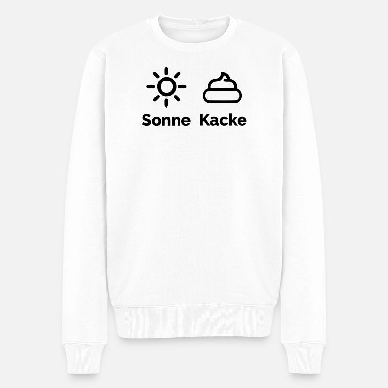 Caca de soleil - Pull Premium bio Homme - blanc