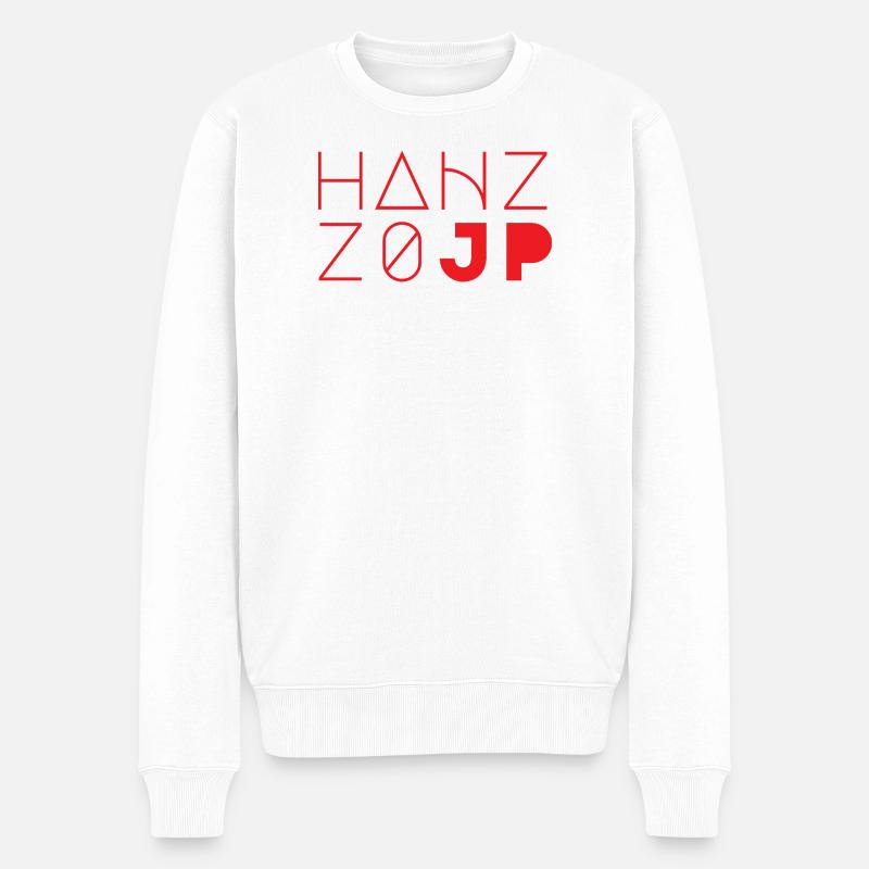 HANZZO - Pull Premium bio Homme - blanc