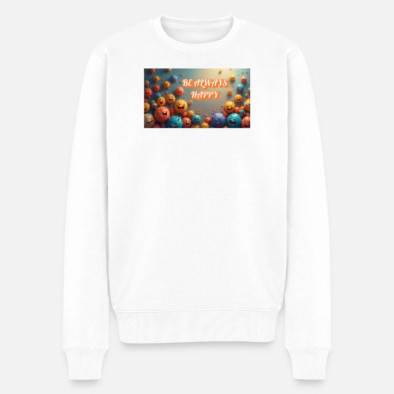 Restez toujours joyeux - Pull Premium bio Homme - blanc